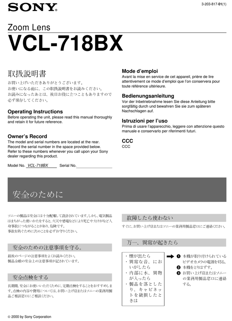 Sony VCL-718BX User manual