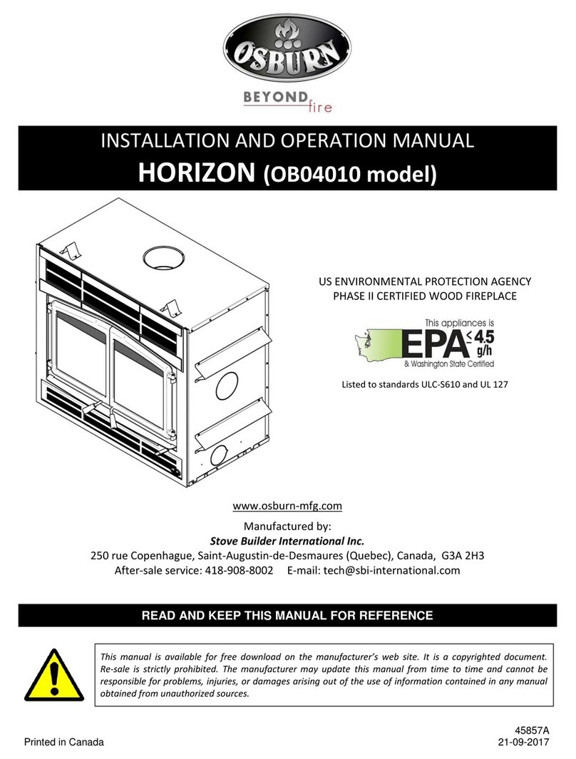 Osburn HORIZON Installation and operation manual Osburn HORIZON Installation and operation manual