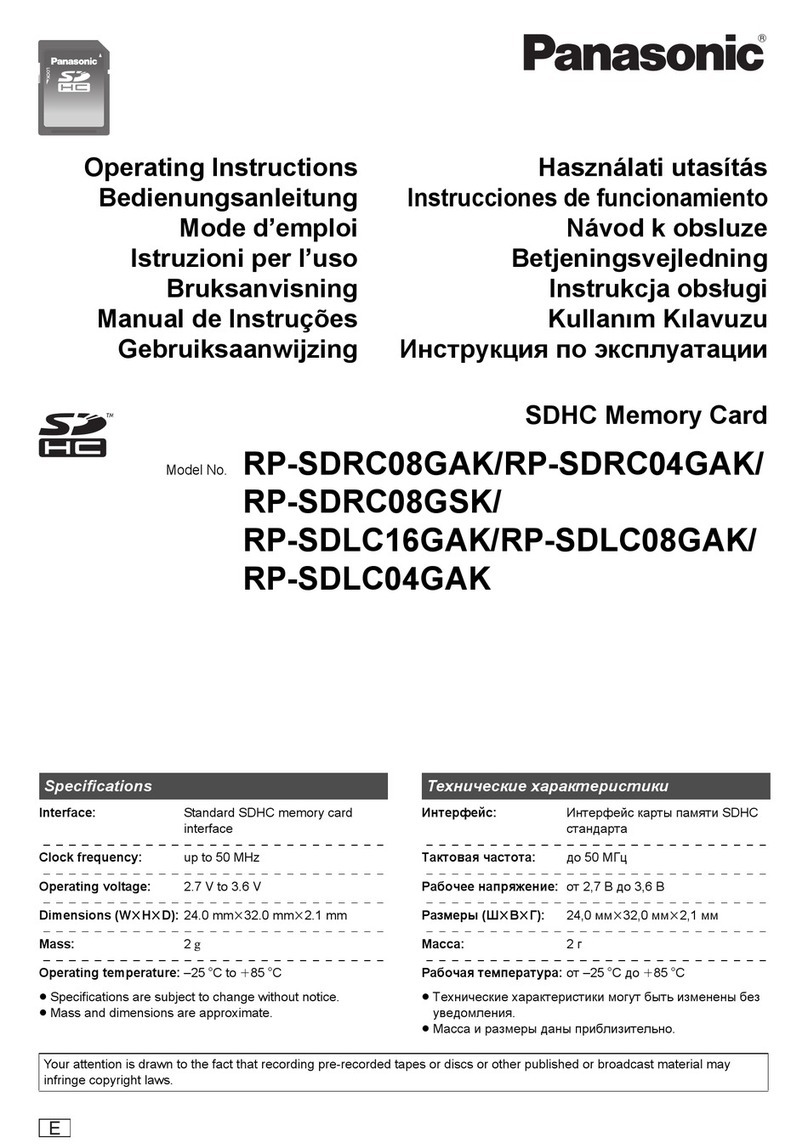 Panasonic RP-SDRC08GSK User manual