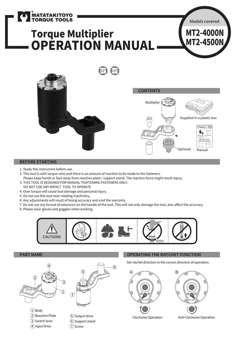 Matatakitoyo Torque Tools MT2-4000N Operation manual