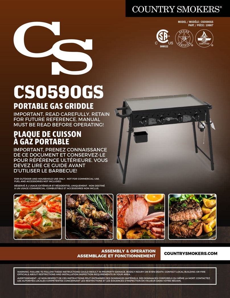 COUNTRY SMOKERS CS0590GS Assembly & operation