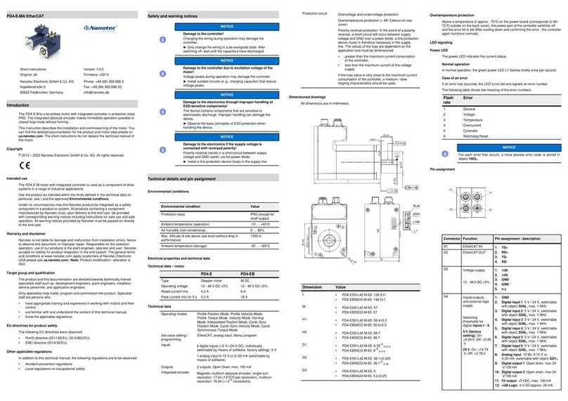 NANOTEC PD4-E-MA quick start guide