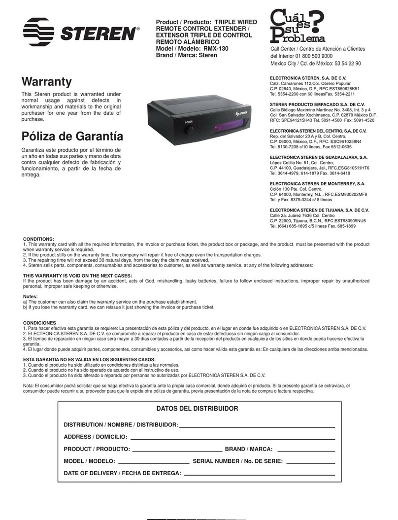 Steren RMX-130 instruction manual