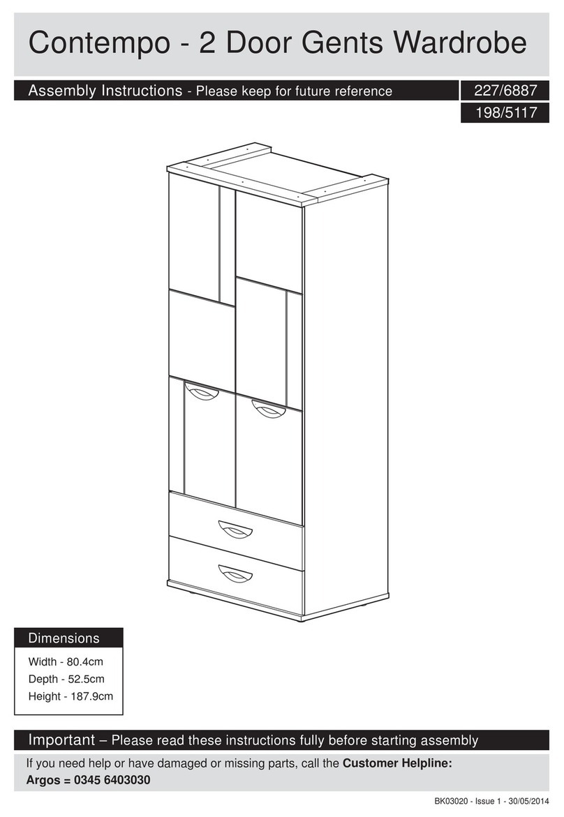 Argos Contempo 227/6887 Assembly instructions Argos Contempo 227/6887 Assembly instructions
