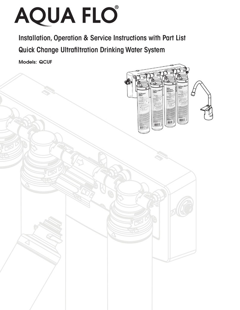 Aqua Flo QCUF Installation, operation & service instructions
