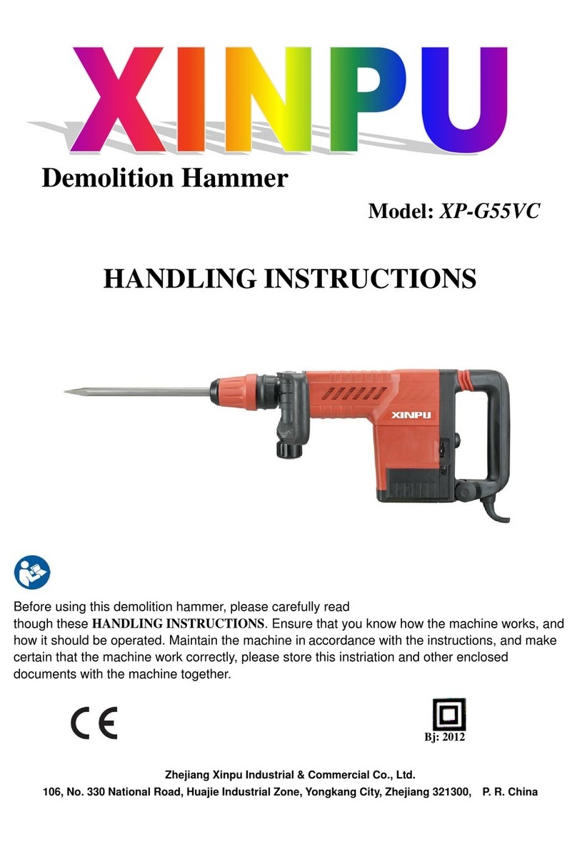 Xinpu XP-G55VC Handling instructions Xinpu XP-G55VC Handling instructions