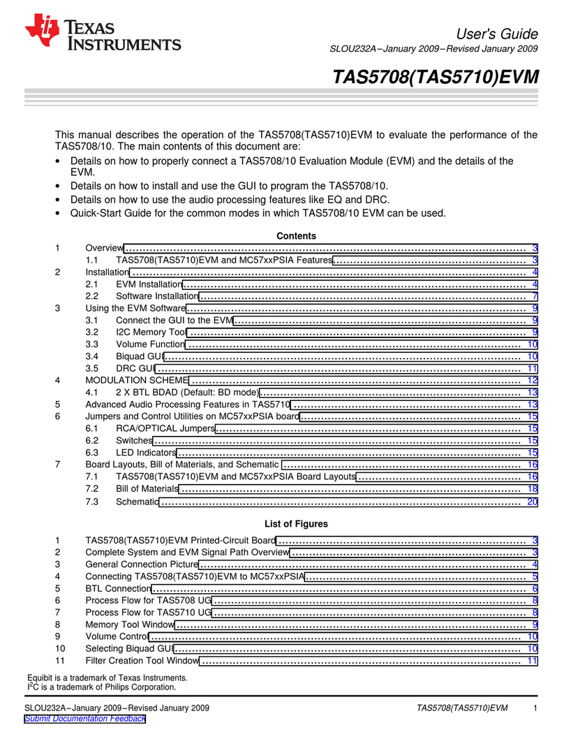 Texas Instruments TAS5708EVM User manual