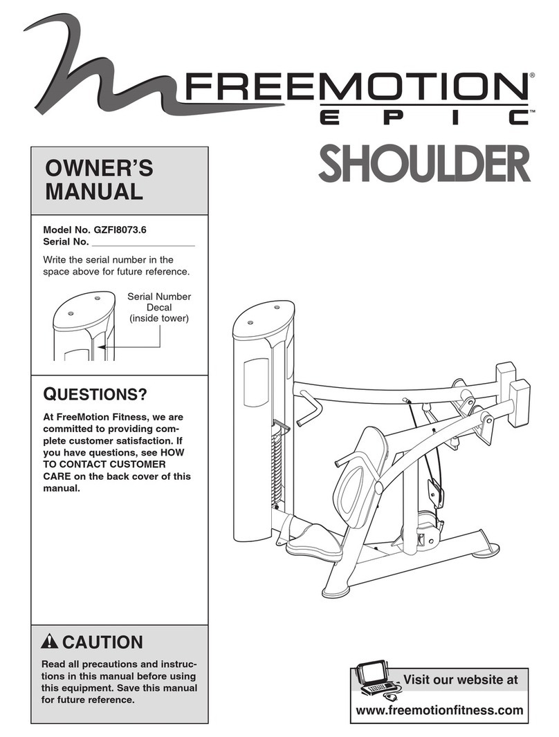 FREE MOTION Epic GZFI8073.6 owner's manual FREE MOTION Epic GZFI8073.6 owner's manual