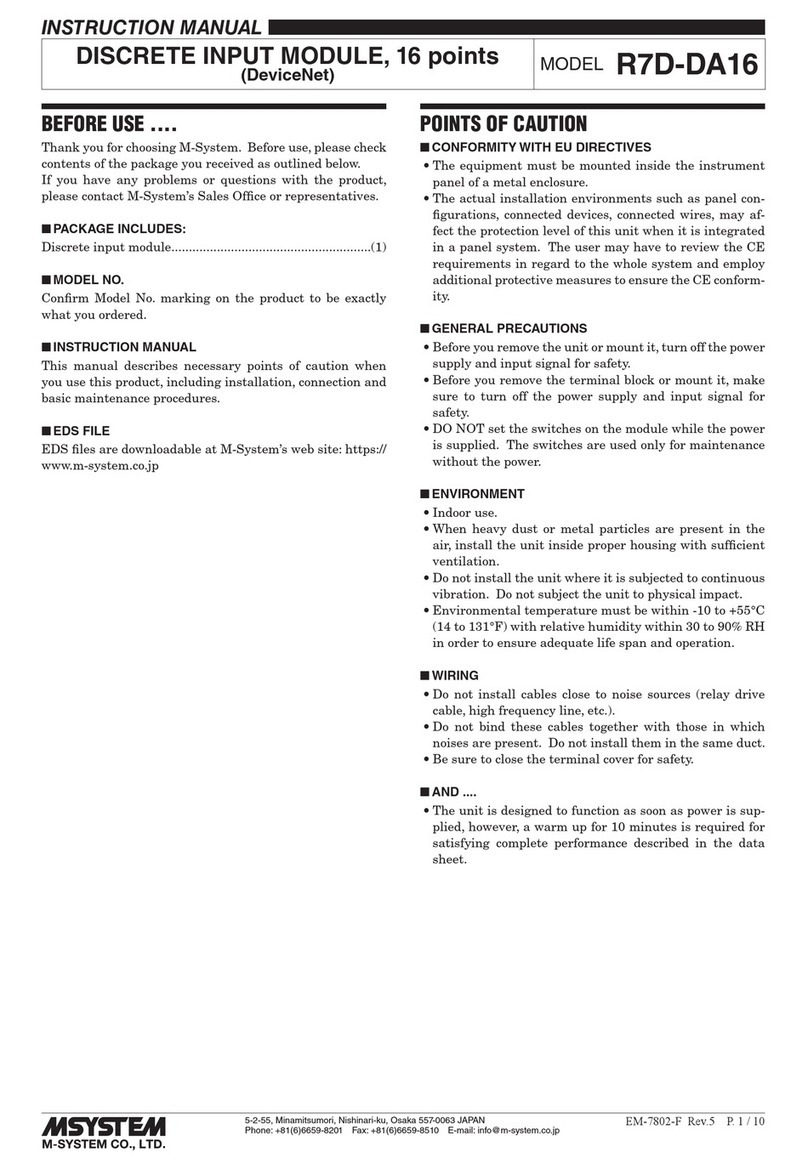 M-system R7D-DA16 User manual