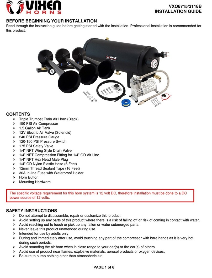 Vixen Horns VXO8715/3118B installation guide