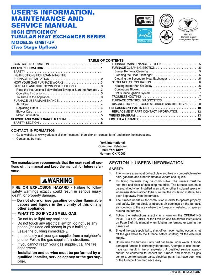 UPG TUBULAR HEAT EXCHANGER Series Maintenance and service manual