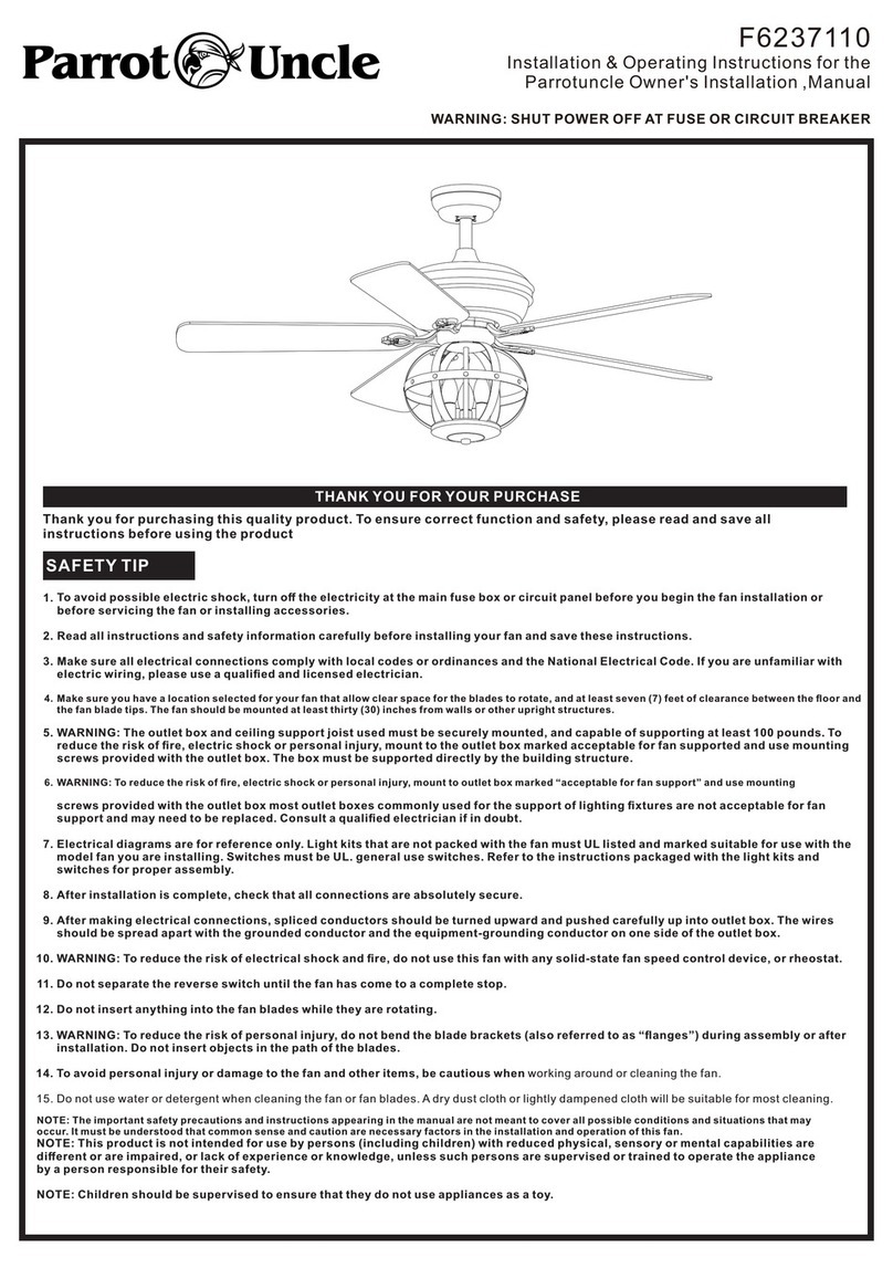 Parrot Uncle F6237110 Manual