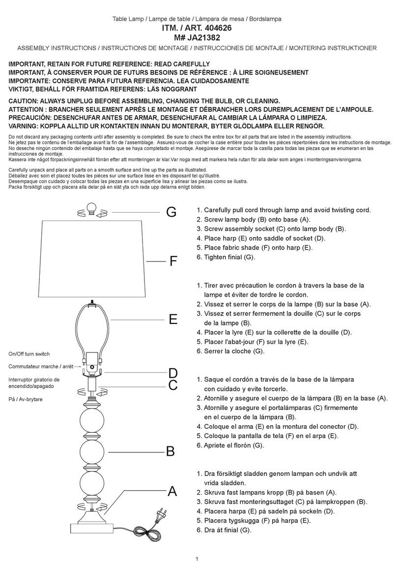 Costco JA21382 Assembly instructions