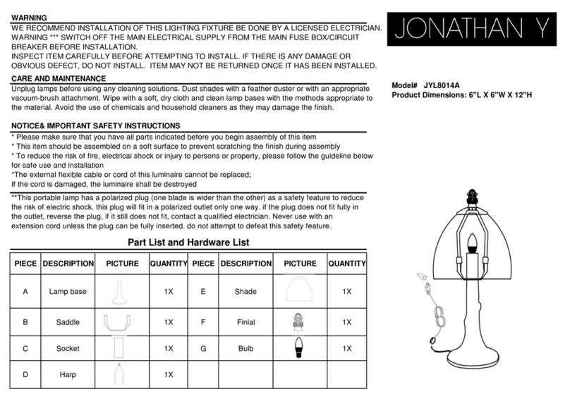 JONATHAN Y JYL8014A User manual JONATHAN Y JYL8014A User manual