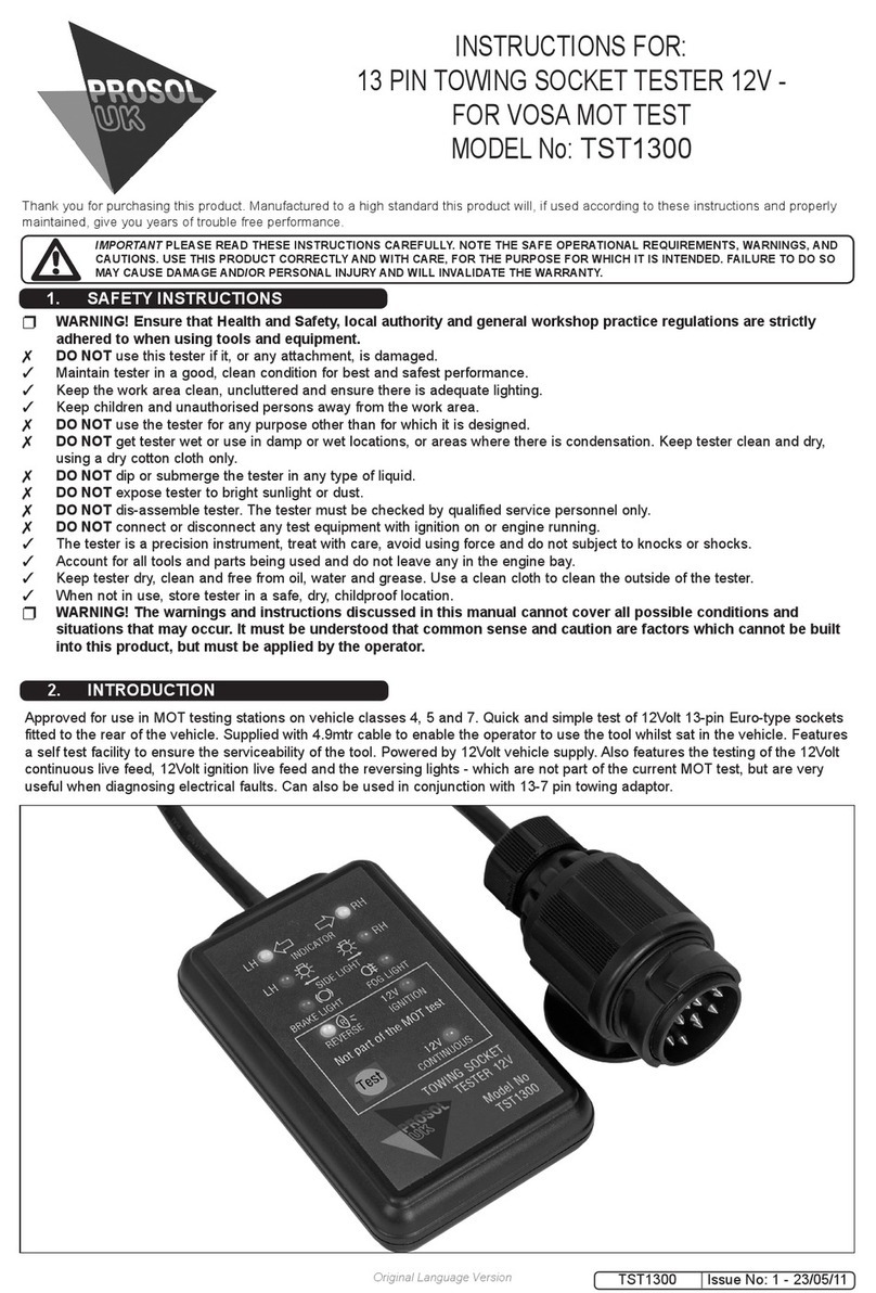 PROSOL UK TST1300 instructions