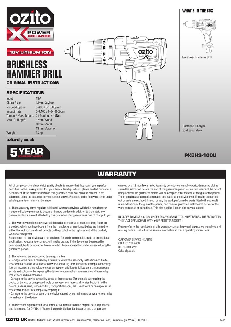 Ozito PXBHS-100U Original instructions