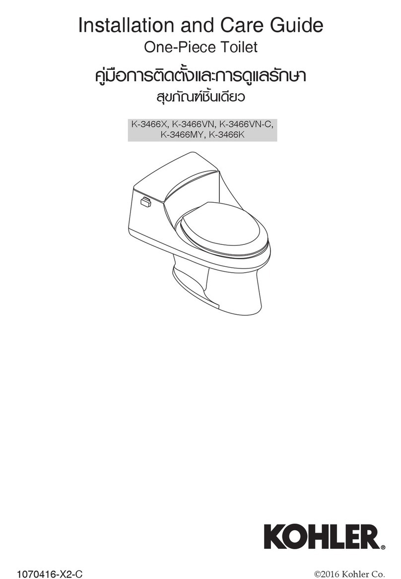 Kohler K-3466X Installation and care guide
