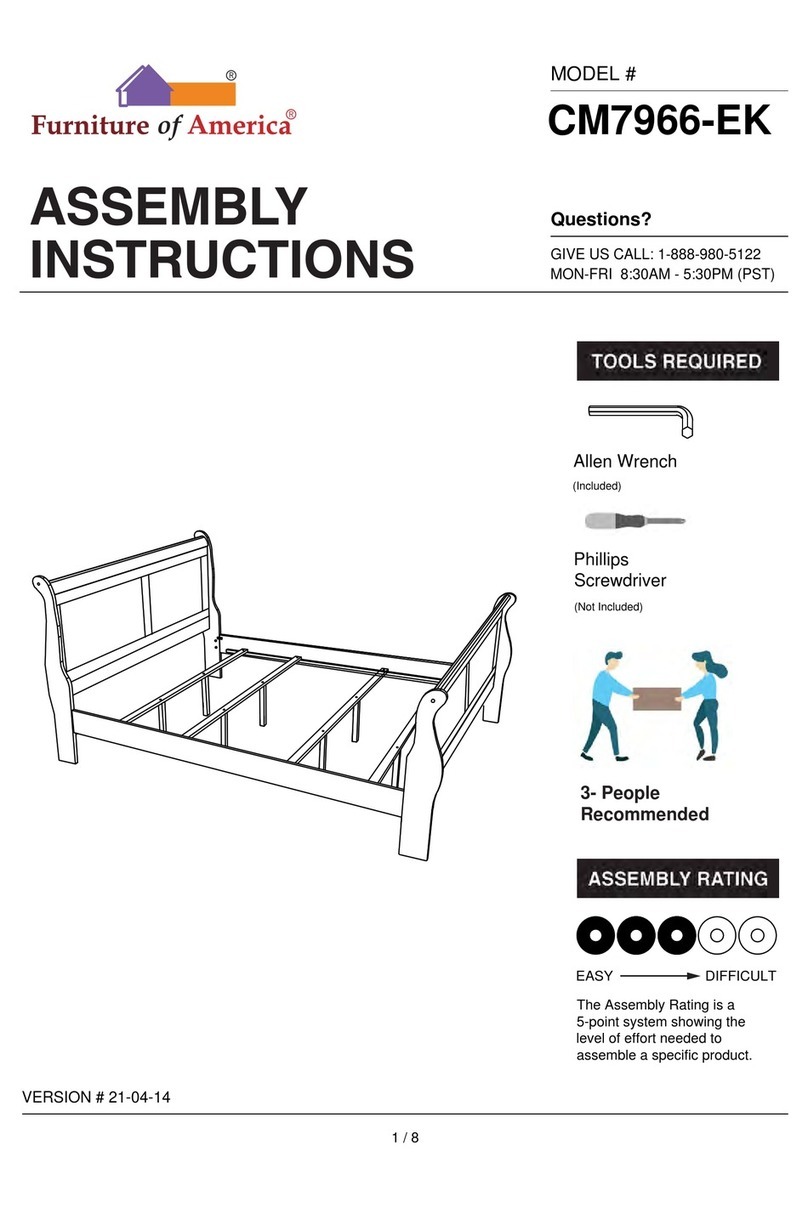 Furniture of America CM7966-EK Assembly instructions