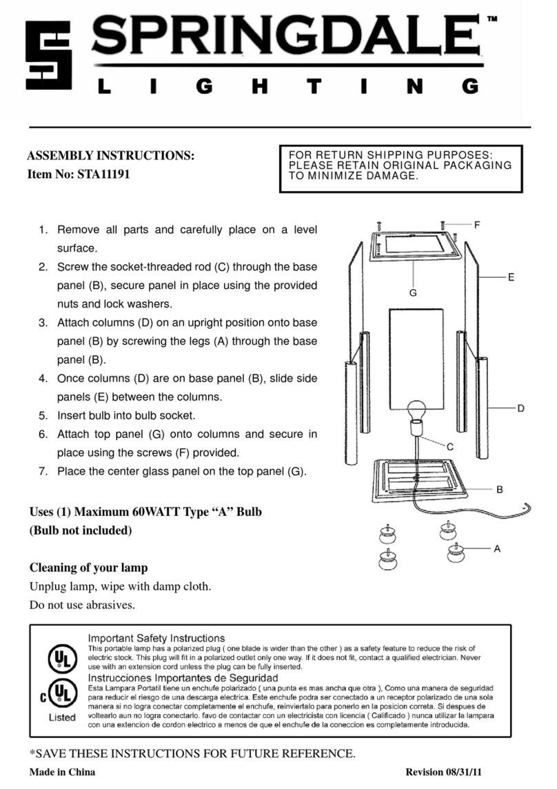 Springdale Lighting STA11191 Assembly instructions