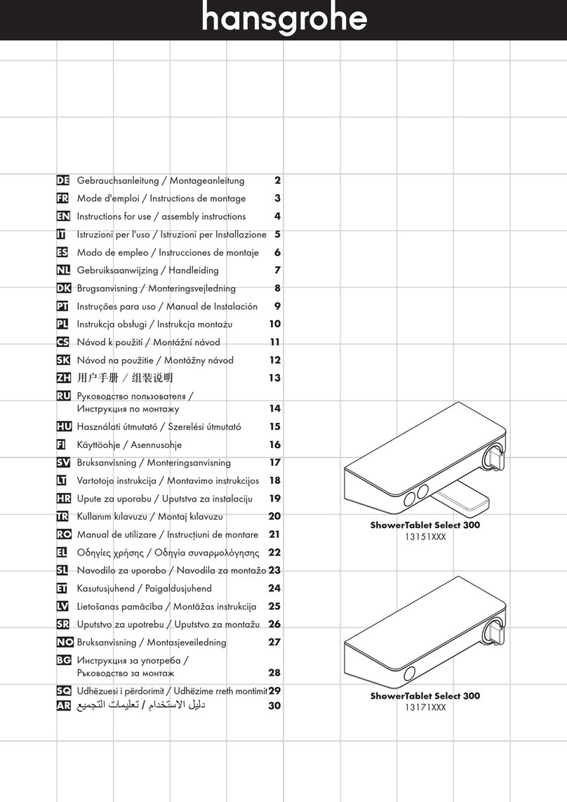 Hans Grohe ShowerTablet Select 300 13151 Series Manual