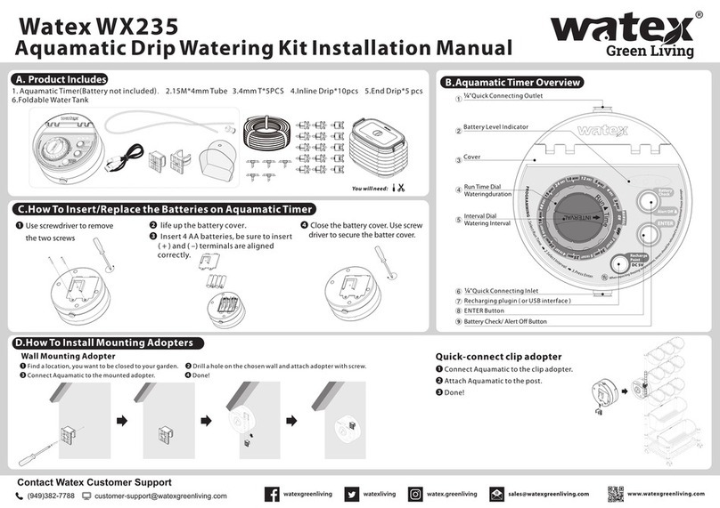 Watex Aquamatic WX235 installation manual