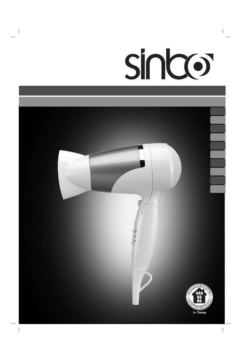 Sinbo SHD 7033 instruction manual