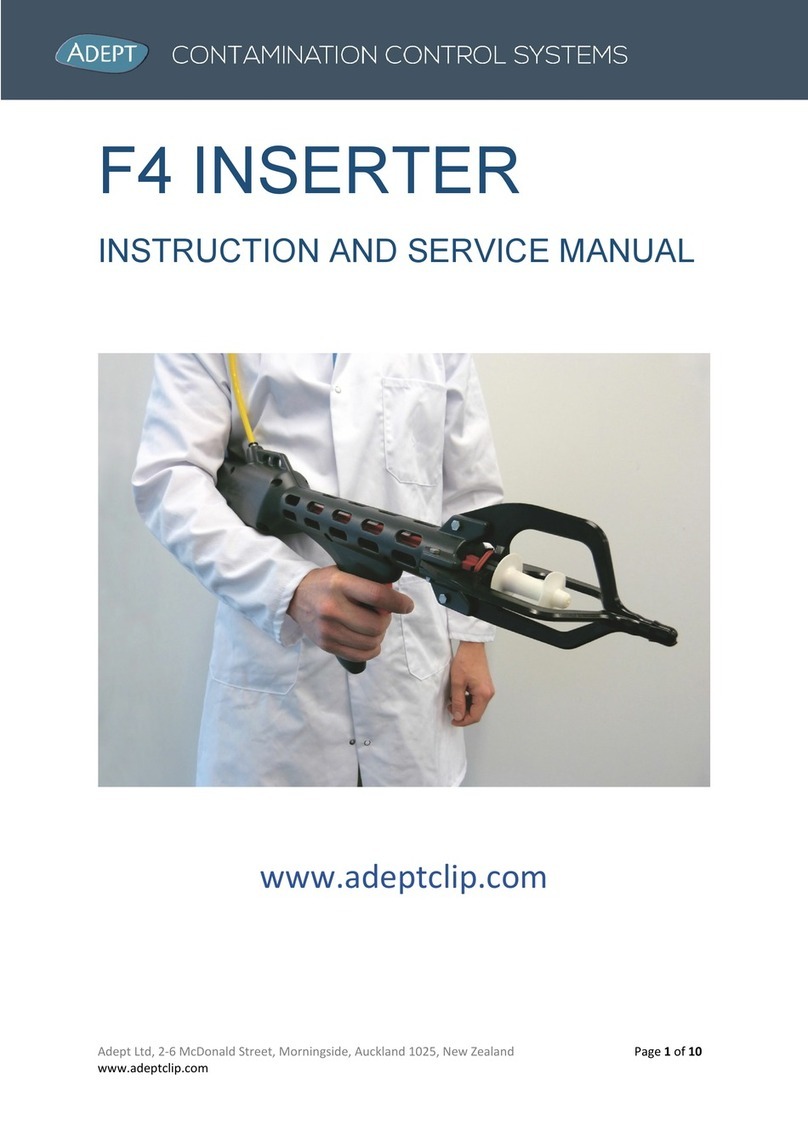 adept technology F4 INSERTER Instruction and service manual