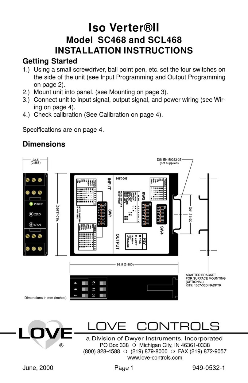 Dwyer Instruments LOVE Iso Verter II installation instructions