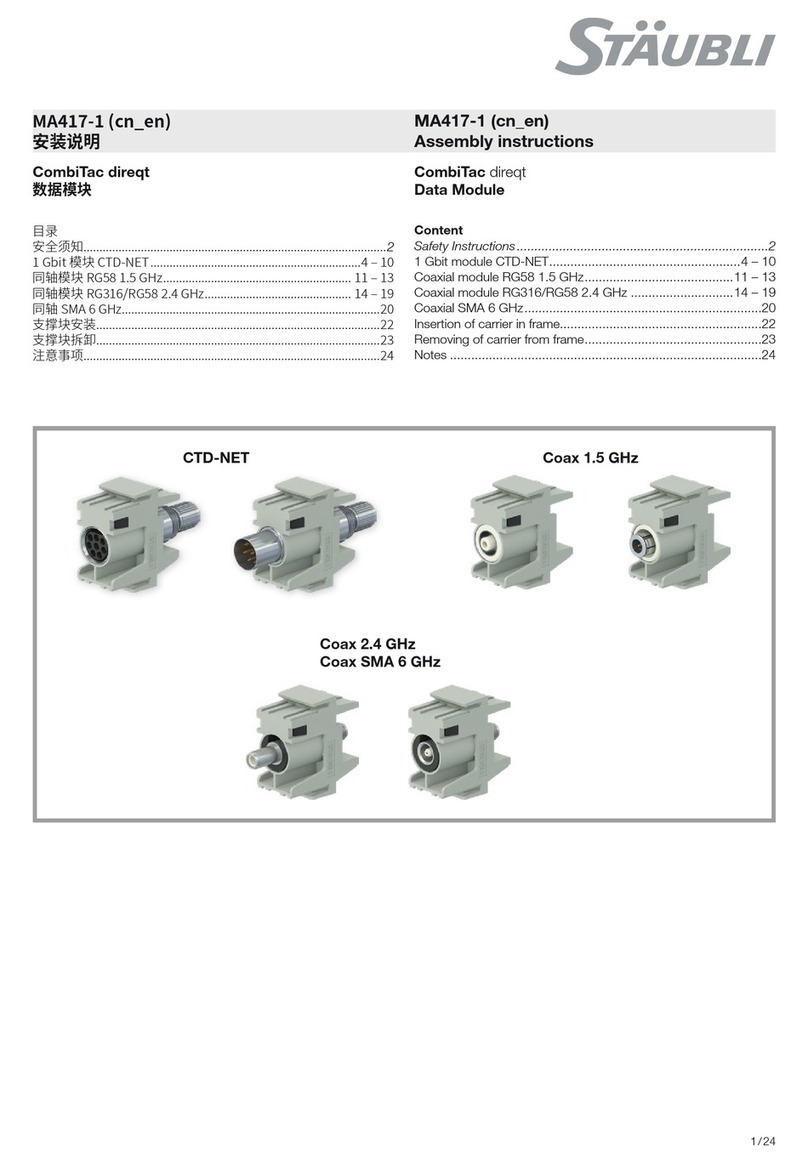 Staubli MA417-1 User manual