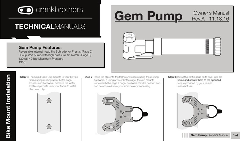 Crankbrothers Gem Pump owner's manual
