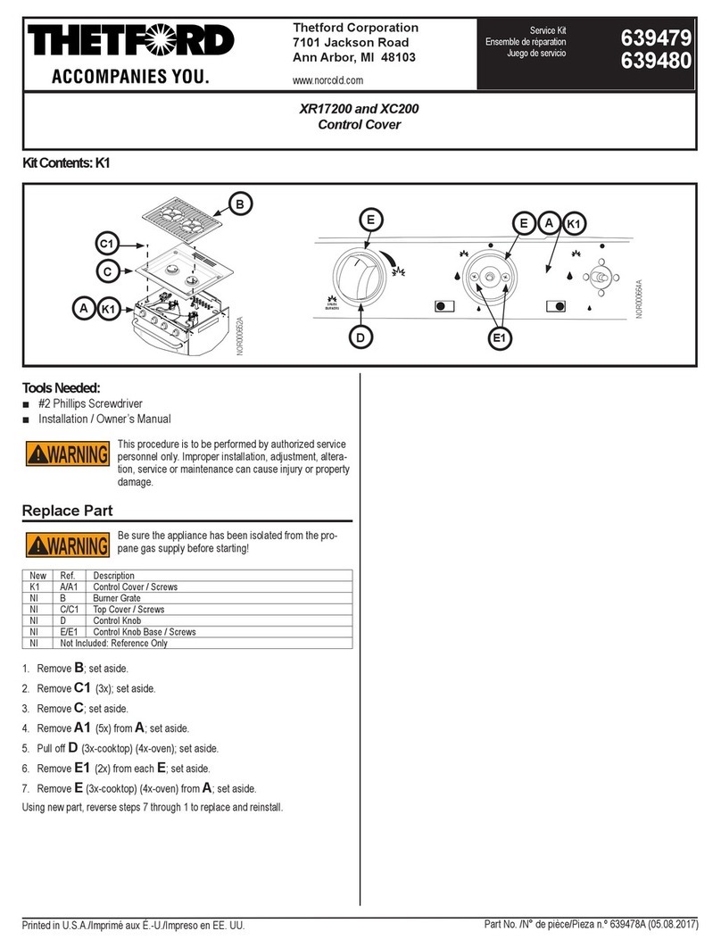 Thetford XR17200 quick start guide