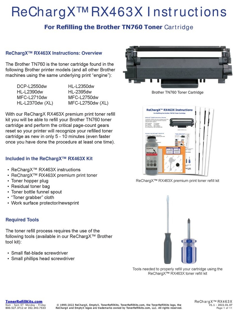 TonerRefillKits ReChargX RX463X instructions