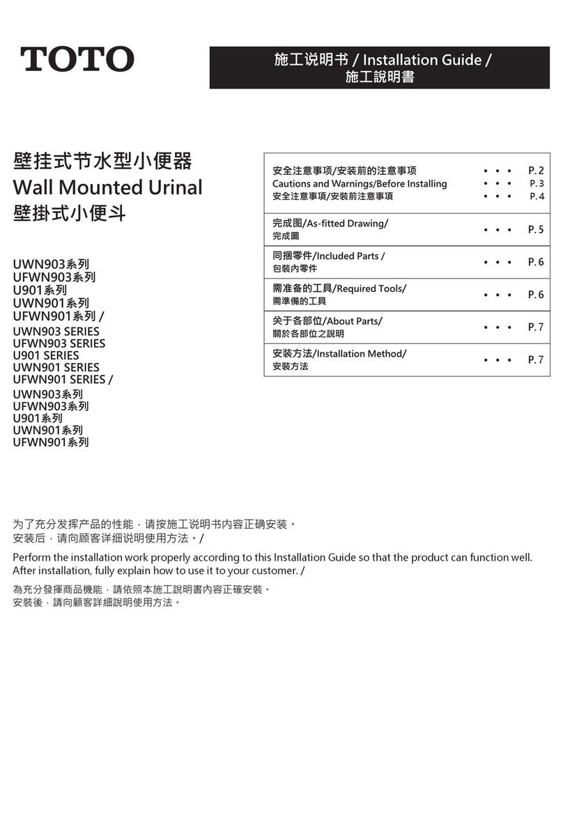 Toto UWN903 Series User manual