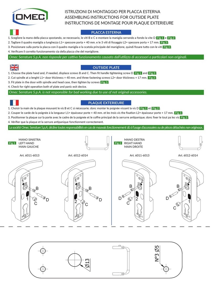 Omec 6011 Assembling instructions