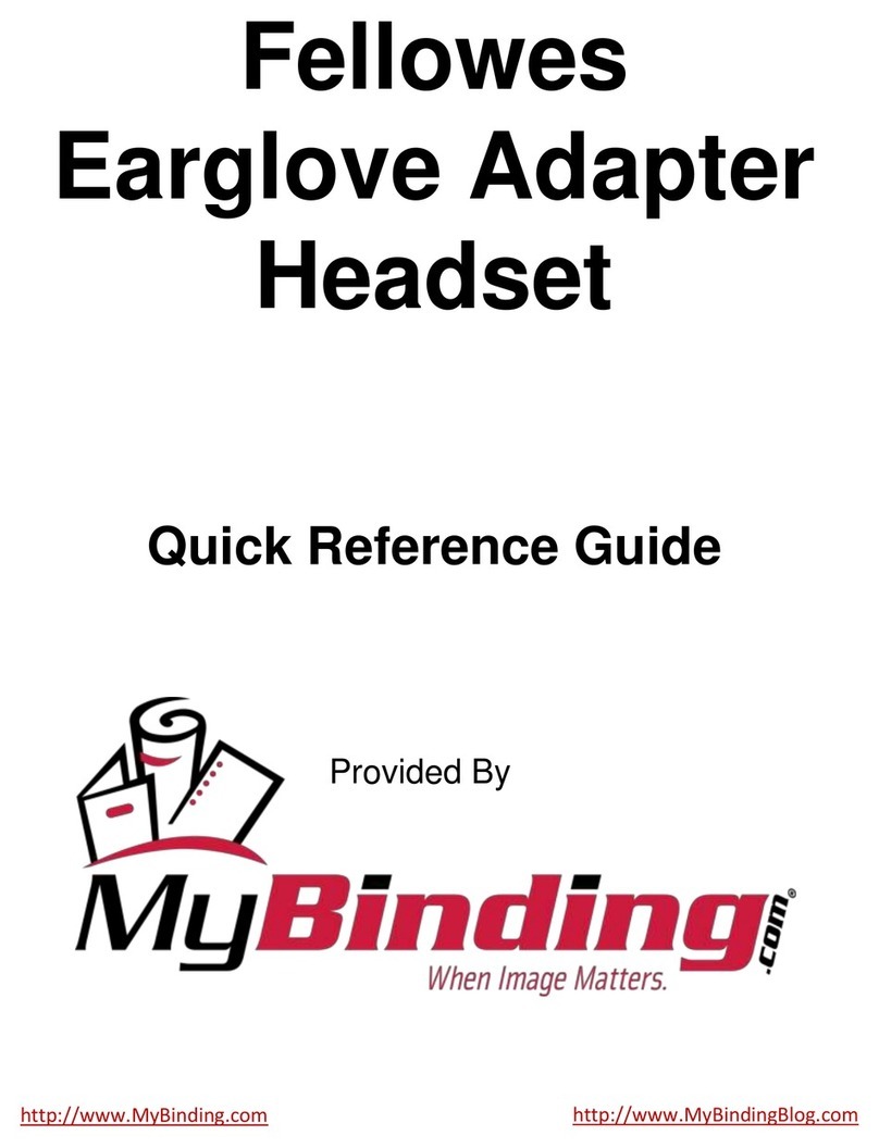 Fellowes Body Glove Earglove BlueSport with Adapter Quick reference guide