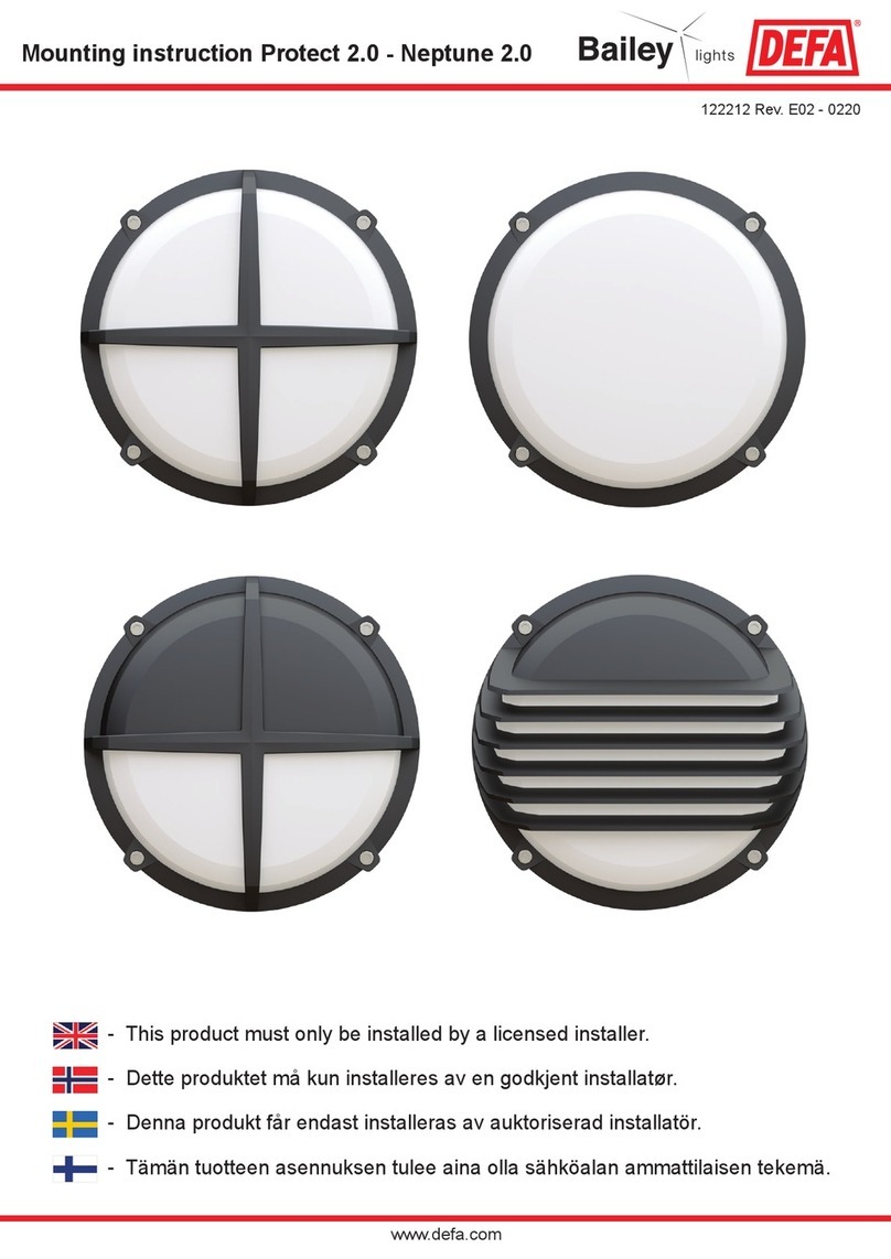 DEFA Bailey lights Protect 2.0 Mounting instruction