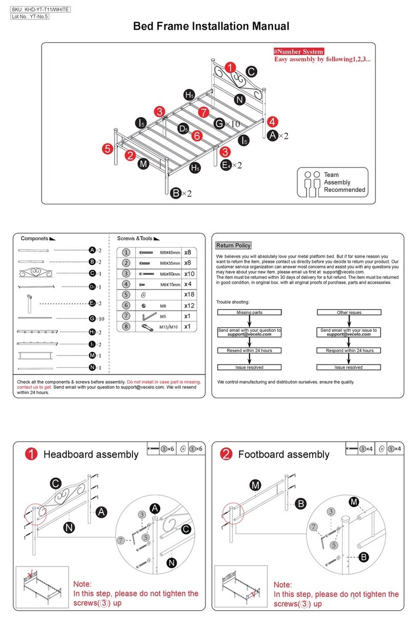 VECELO KHD-YT-T11/WHITE User manual