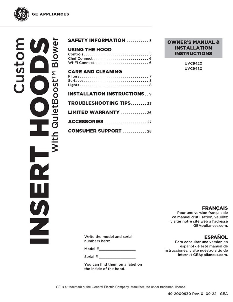 GE UVC9420 Original instructions