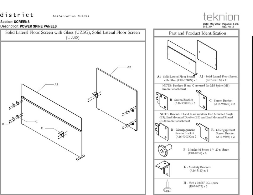 Teknion District Operating and maintenance instructions Teknion District Operating and maintenance instructions