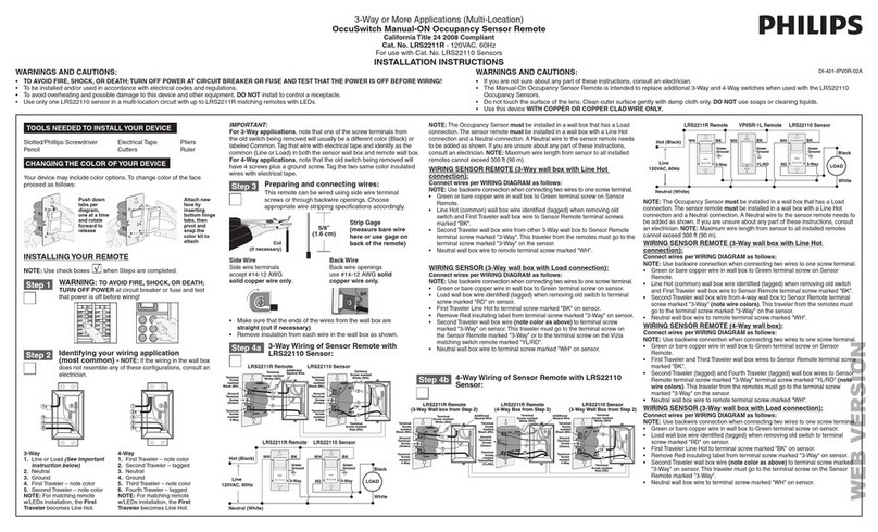 Philips LRS2211R installation instructions