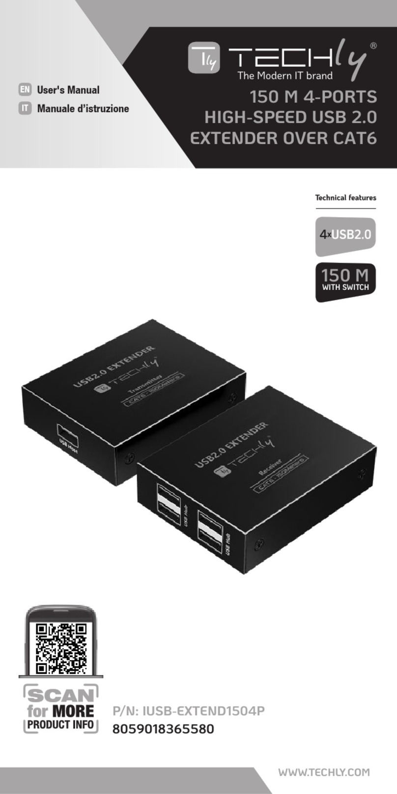Techly IUSB-EXTEND1504P user manual