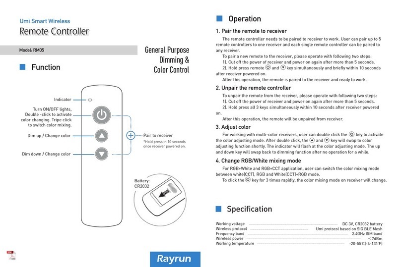 Rayrun RM05 quick start guide