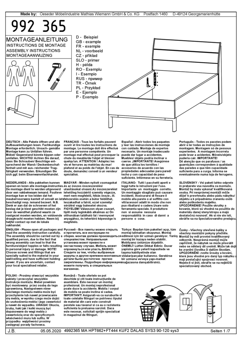 Oeseder Möbelindustrie 992 365 Assembly instructions Oeseder Möbelindustrie 992 365 Assembly instructions