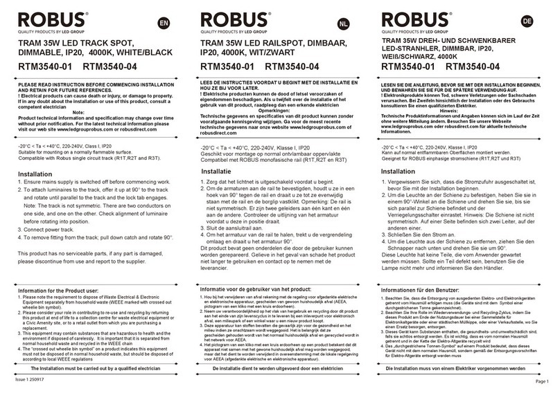 Robus RTM3540-01 quick guide