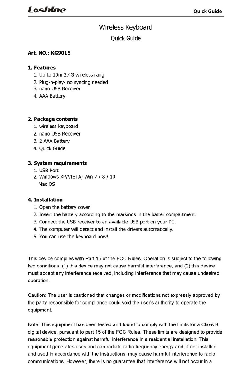 Loshine KG9015 quick guide