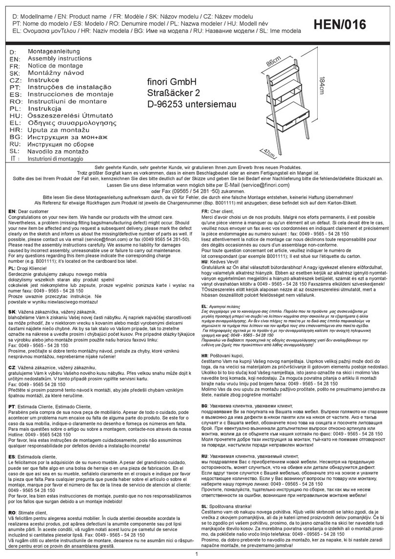 Finori HEN/016 User manual