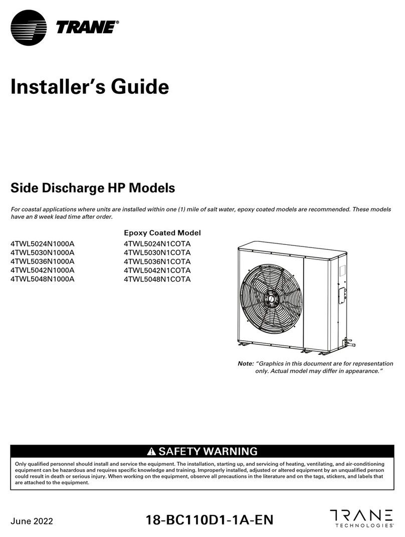 Trane Technologies 4TWL5024N1000A Assembly instructions