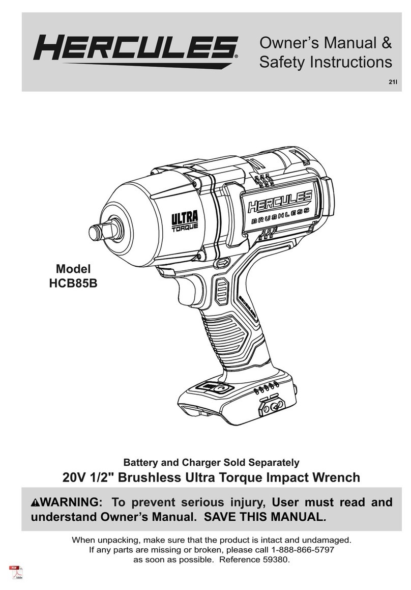 Hercules HCB85B Owner's manual & safety instructions