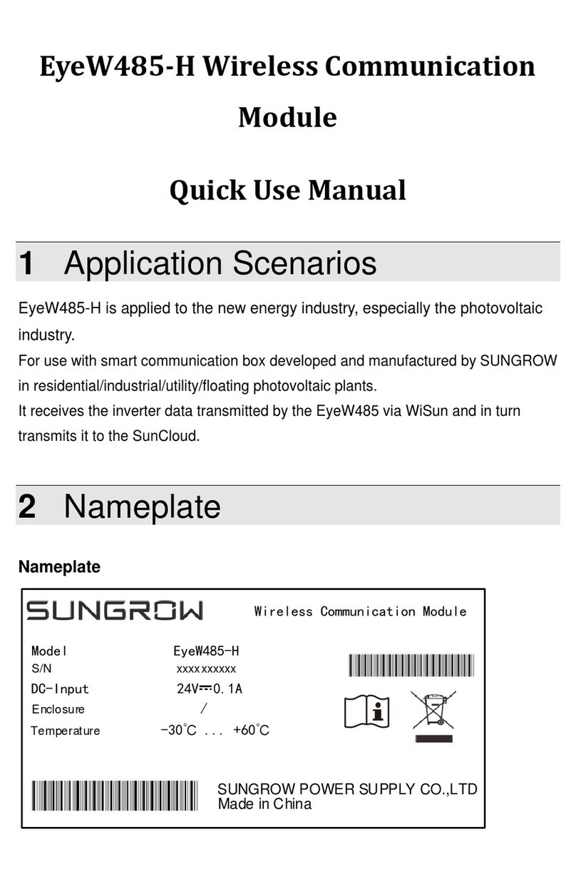 Sungrow EyeW485-H Quick use manual