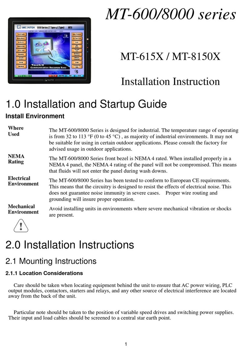weintek MT-8150X User manual